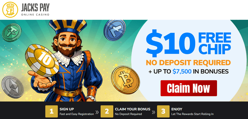 JacksPay Casino no deposit bonus
